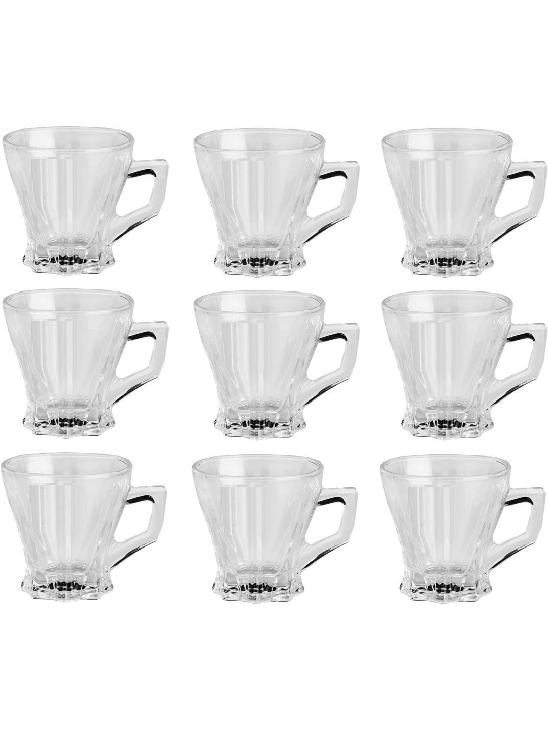     			Somil Glass Coffee & Tea Cup Solid Glass Tea Set 120 ml ( Pack of 9 )