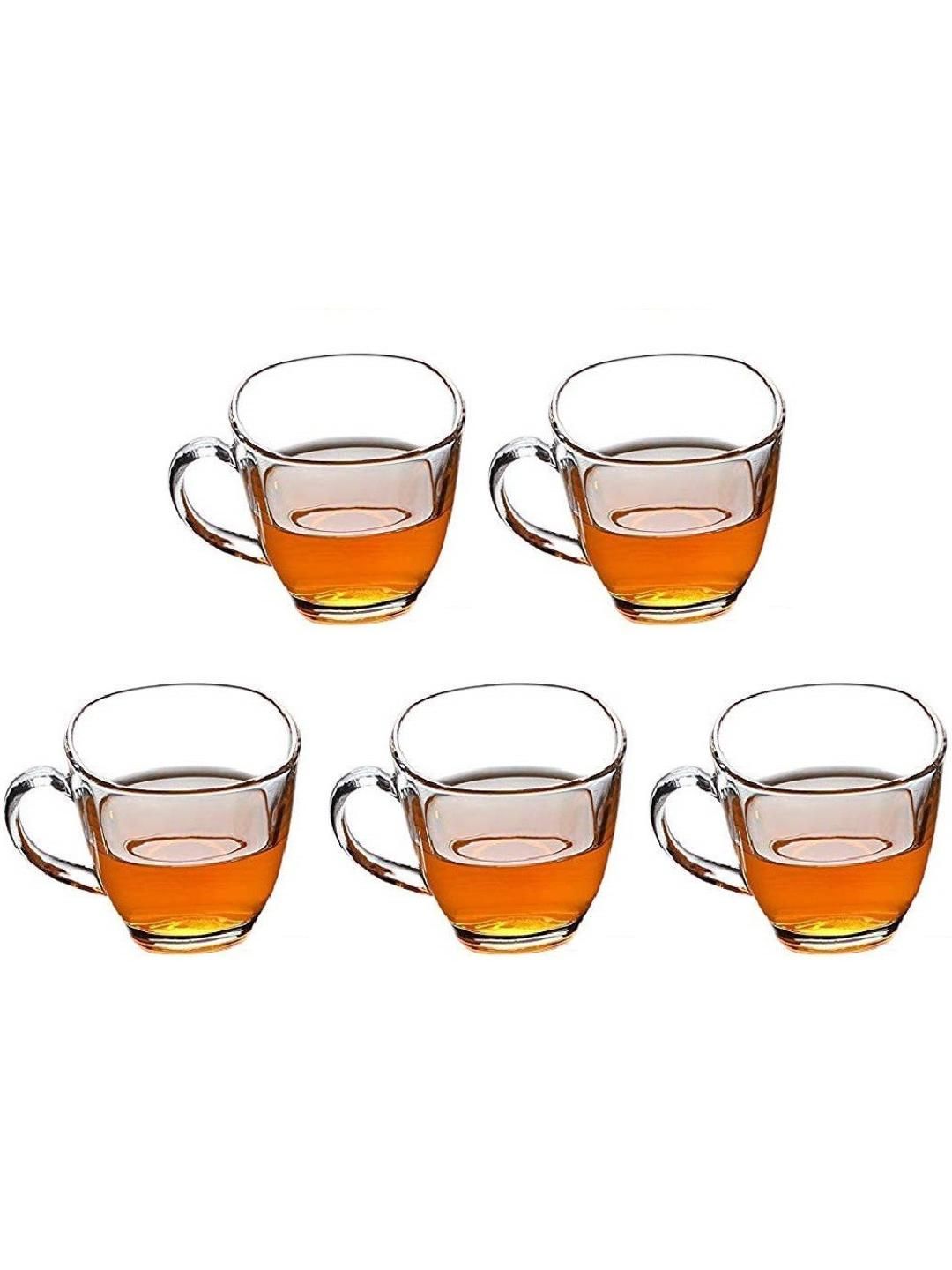     			Somil Glass Coffee & Tea Cup Solid Glass Tea Set 100 ml ( Pack of 5 )