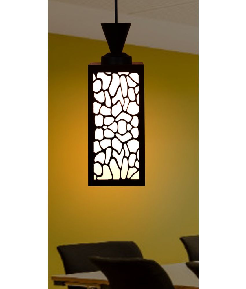     			Somil Wood Hanging Light Pendant Black - Pack of 1