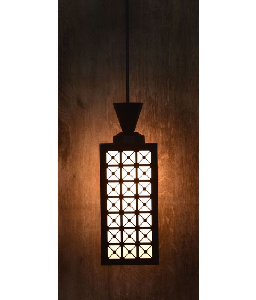     			Somil Wood Hanging Light Pendant Black - Pack of 1