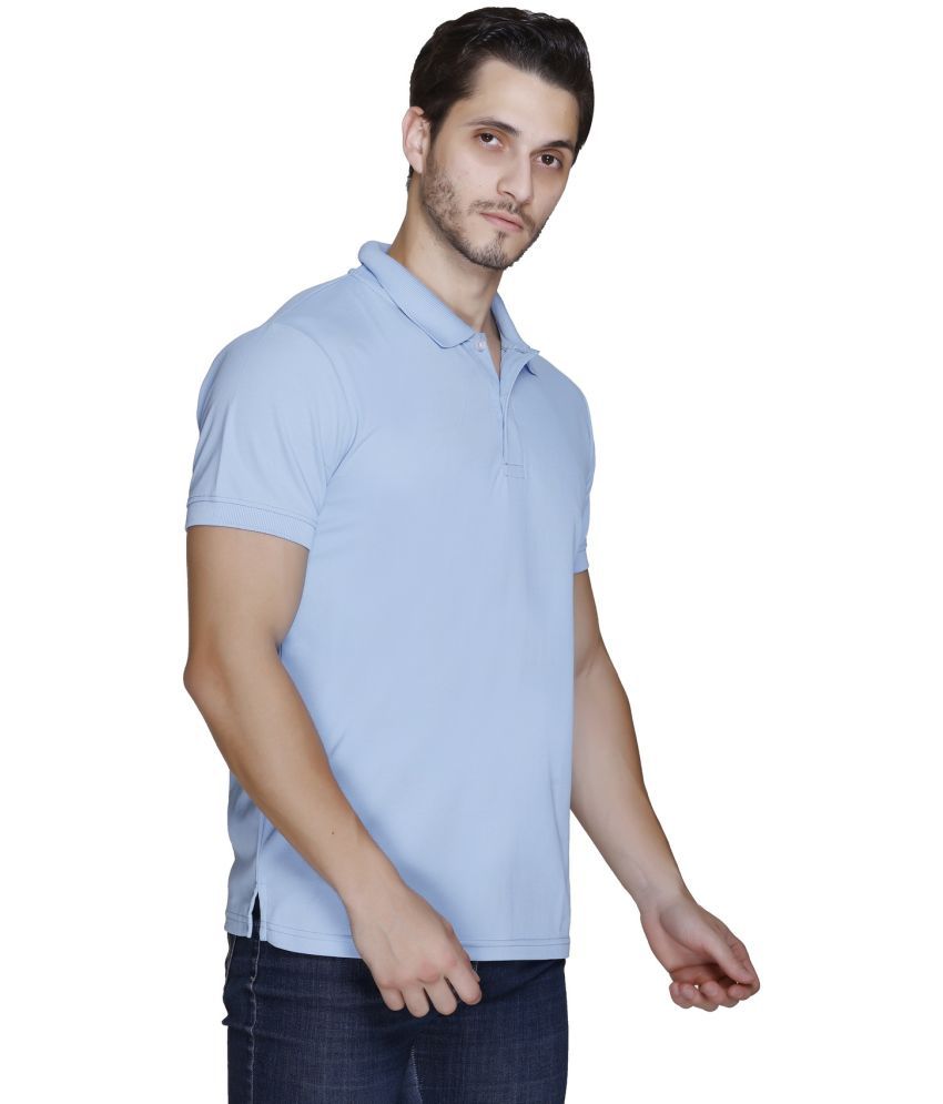     			Trooika Polyester Regular Fit Solid Half Sleeves Men's Polo T Shirt - Sky Blue ( Pack of 1 )
