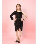 Aarika Velvet Bodycon Dress For Girls ( Pack of 1 , Black )