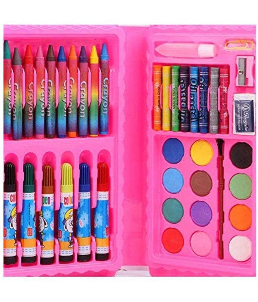     			1601PINK- YESKART PINK 42 Pcs Art And Craft Color Kit (Crayons, Water Color, Sketch Pens)