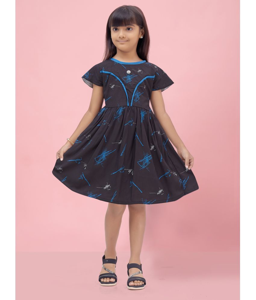     			Aarika Rayon Frock For Girls ( Pack of 1 , Black )