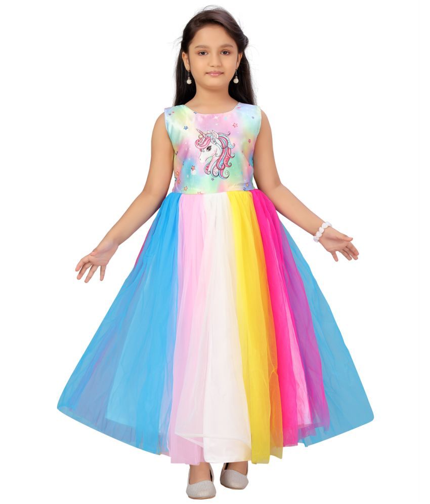     			Aarika Multi Net Girls Gown ( Pack of 1 )