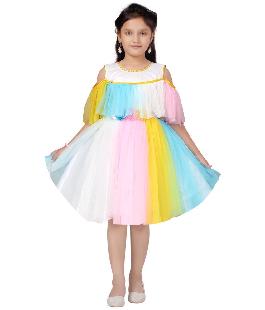     			Aarika Multi Nylon Girls Frock ( Pack of 1 )