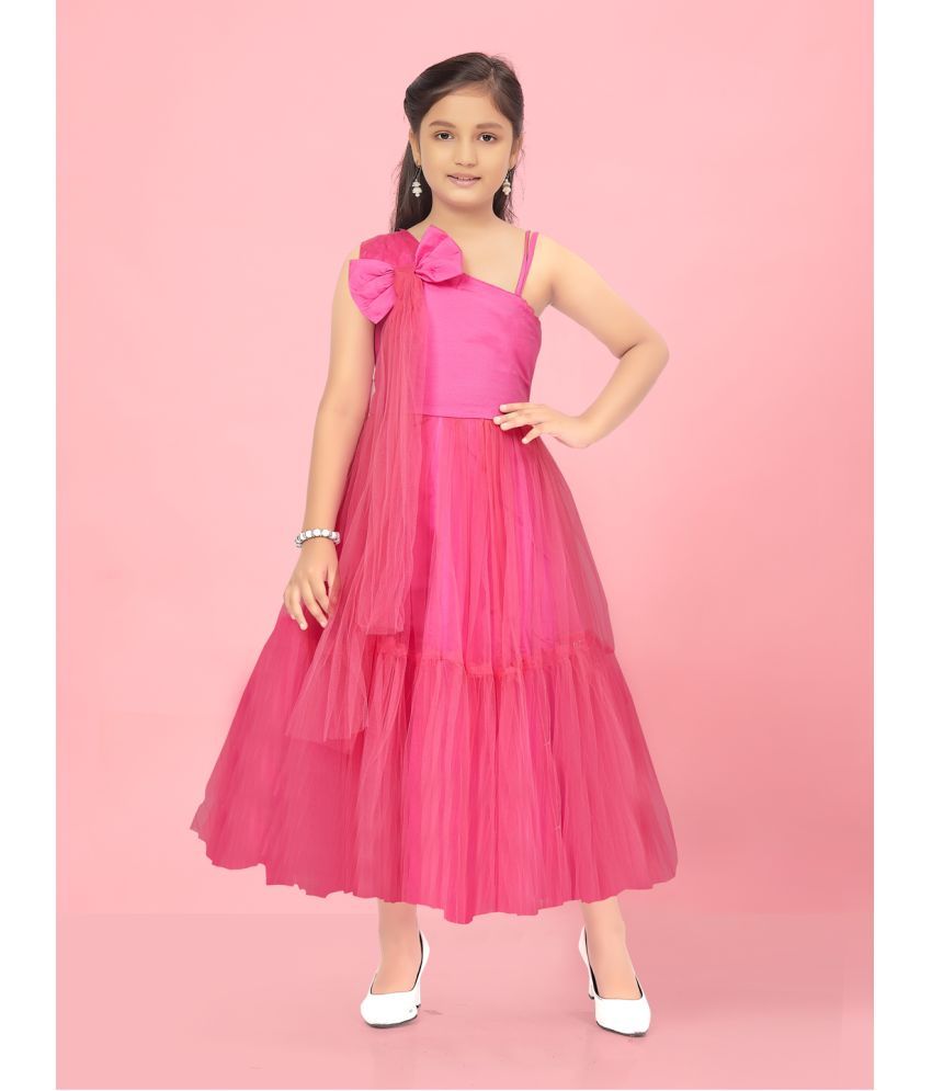     			Aarika Pink Net Girls Gown ( Pack of 1 )