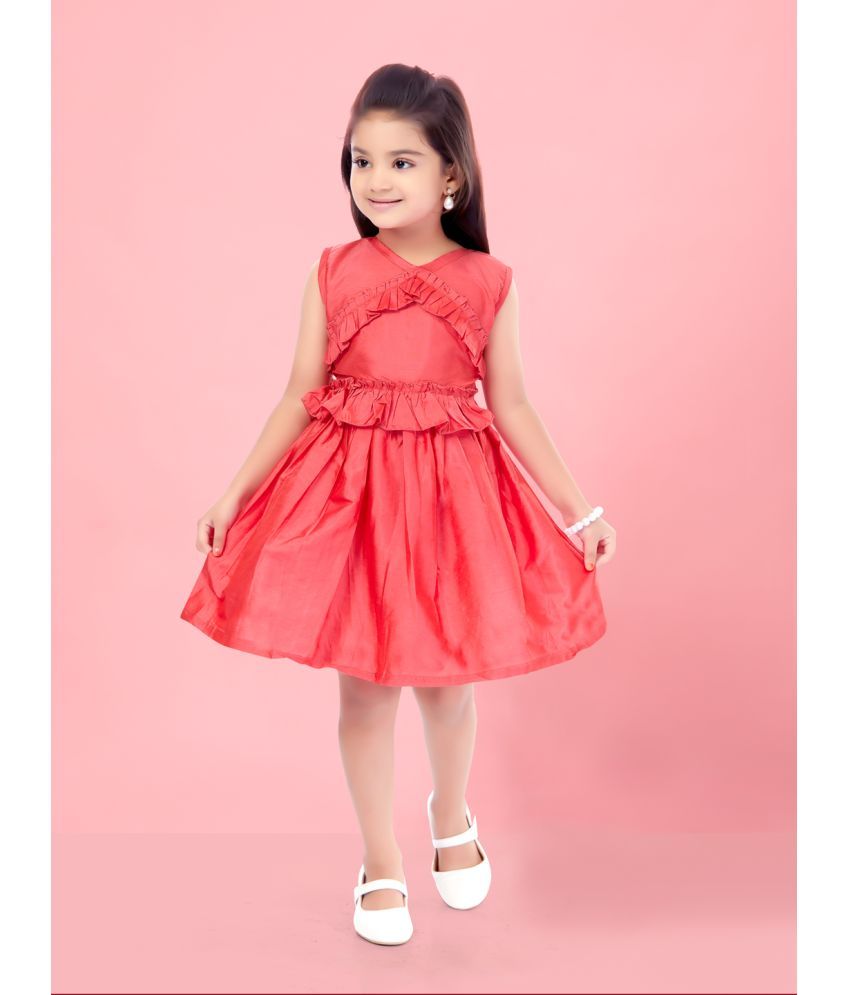     			Aarika Silk Frock For Girls ( Pack of 1 , Red )