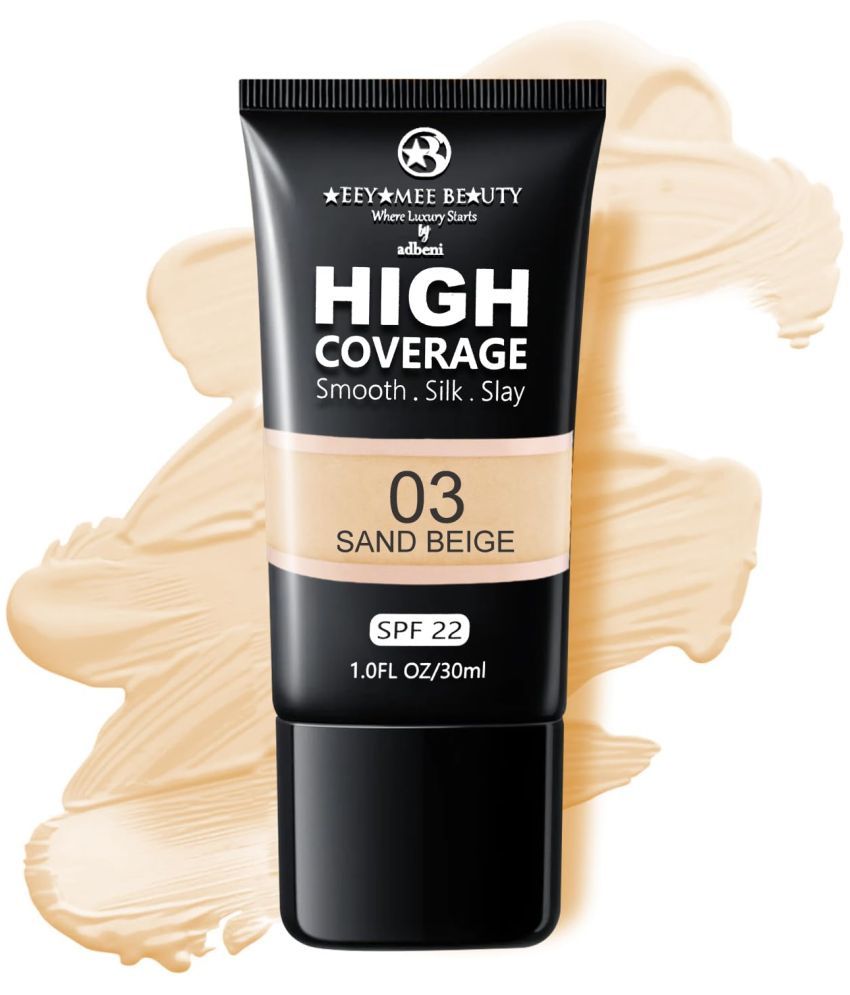     			Adbeni High Coverage Foundation SPF-22 30ml | Smooth, Silky & Slay | Sand Beige (Shade-03)