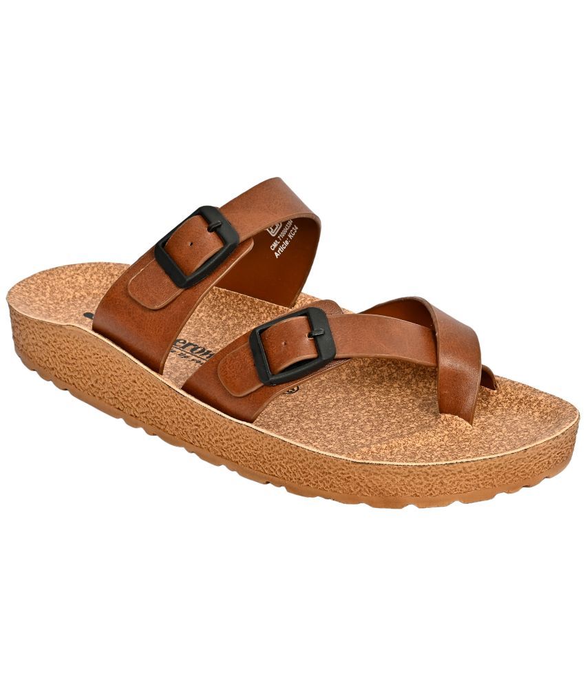     			Aerowalk Tan Men's Leather Slipper