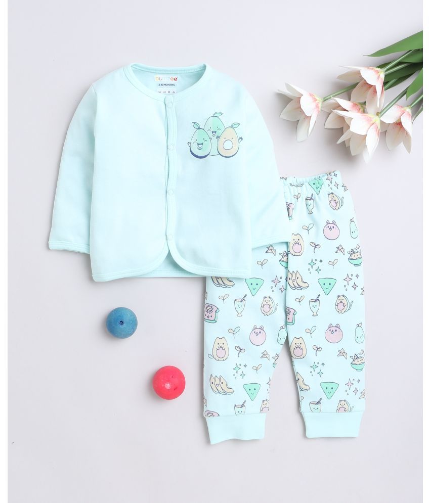     			BUMZEE Pack of 1 Baby Girls Cotton Sweatshirt & Jogger Set ( Mint Green )