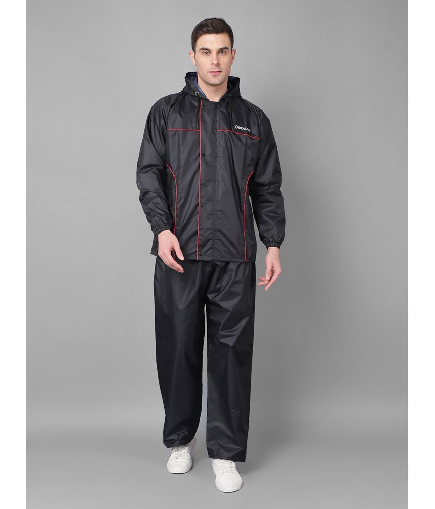     			Dollar Black Polyester Men's Rain Suit ( Pack of 1 )