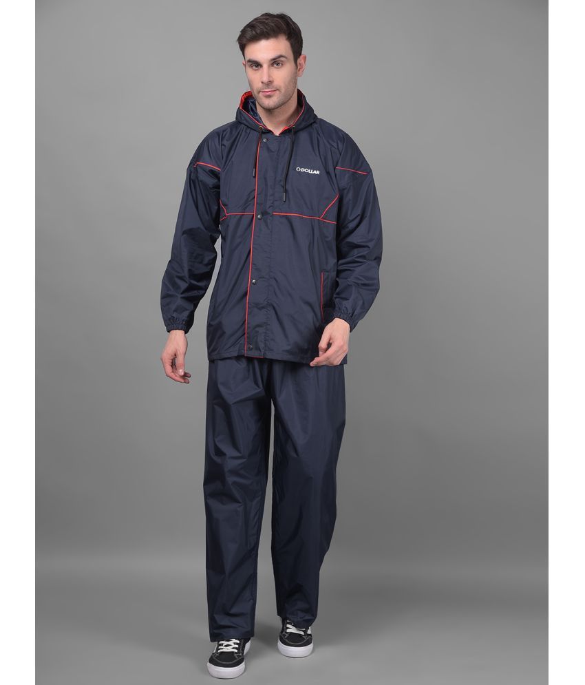     			Dollar Blue Polyester Men's Rain Suit ( Pack of 1 )