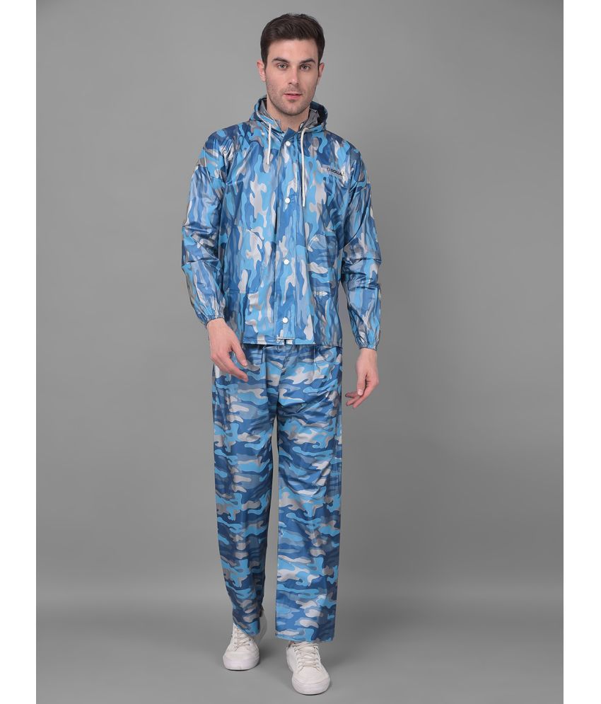     			Dollar Blue Polyester Men's Rain Suit ( Pack of 1 )