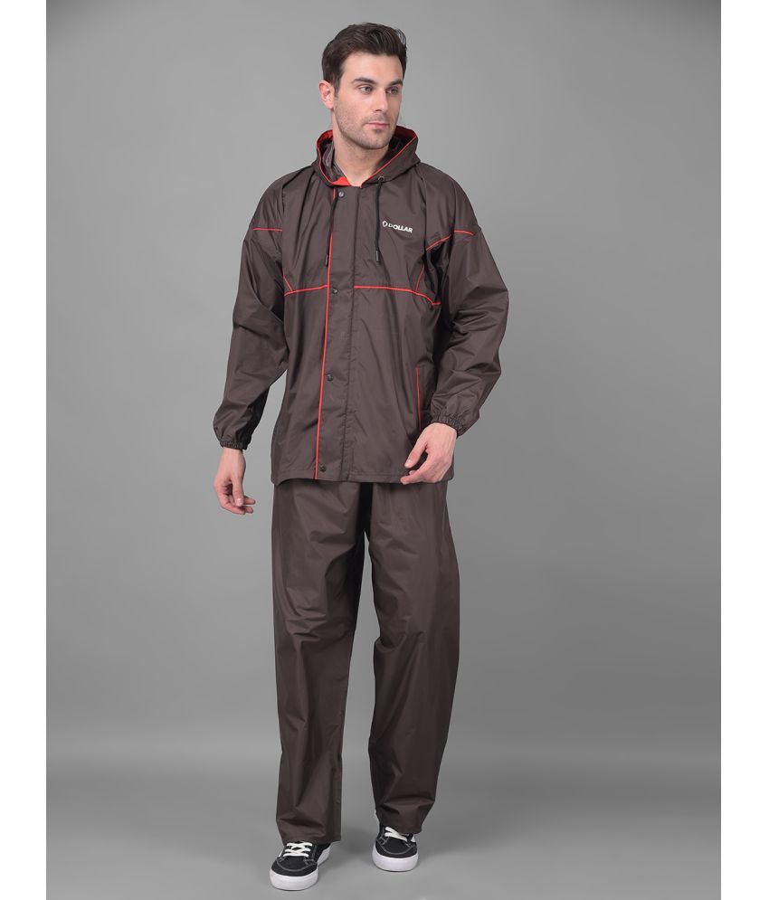     			Dollar Brown Polyester Men's Rain Suit ( Pack of 1 )