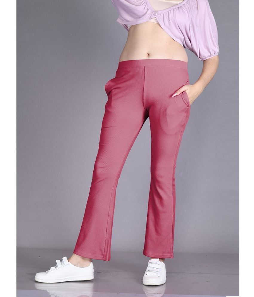     			LYRA - Pink Cotton Women's Straight Pant ( Pack of 1 )