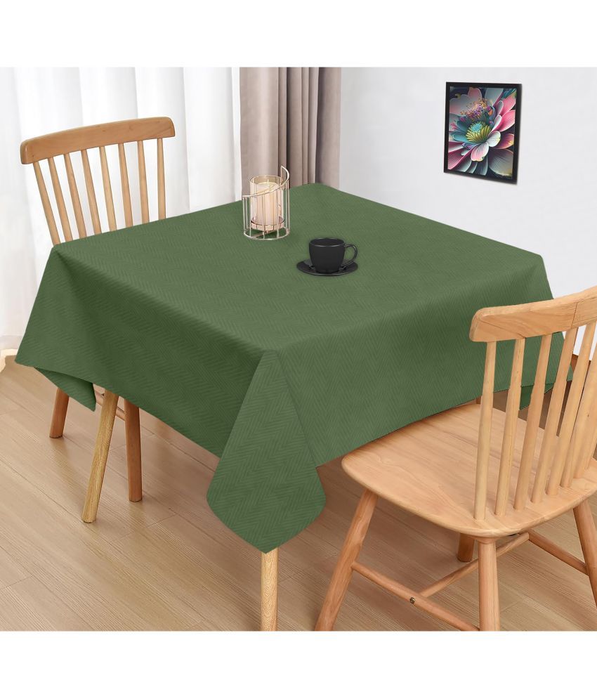     			Oasis Hometex Printed Cotton 2 Seater Square Table Cover ( 102 x 102 ) cm Pack of 1 Green