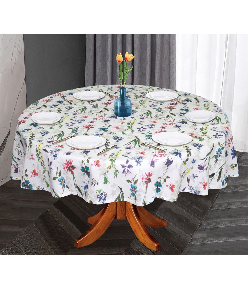     			Oasis Hometex Printed Cotton 6 Seater Round Table Cover ( 152 x 152 ) cm Pack of 1 Multi