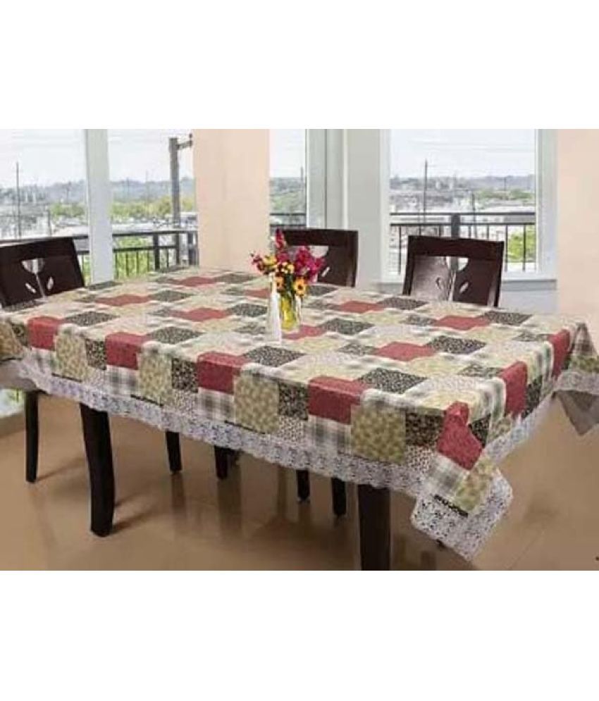     			Revexo Printed PVC 4 Seater Rectangle Table Cover ( 60 x 40 ) cm Pack of 1 Multi