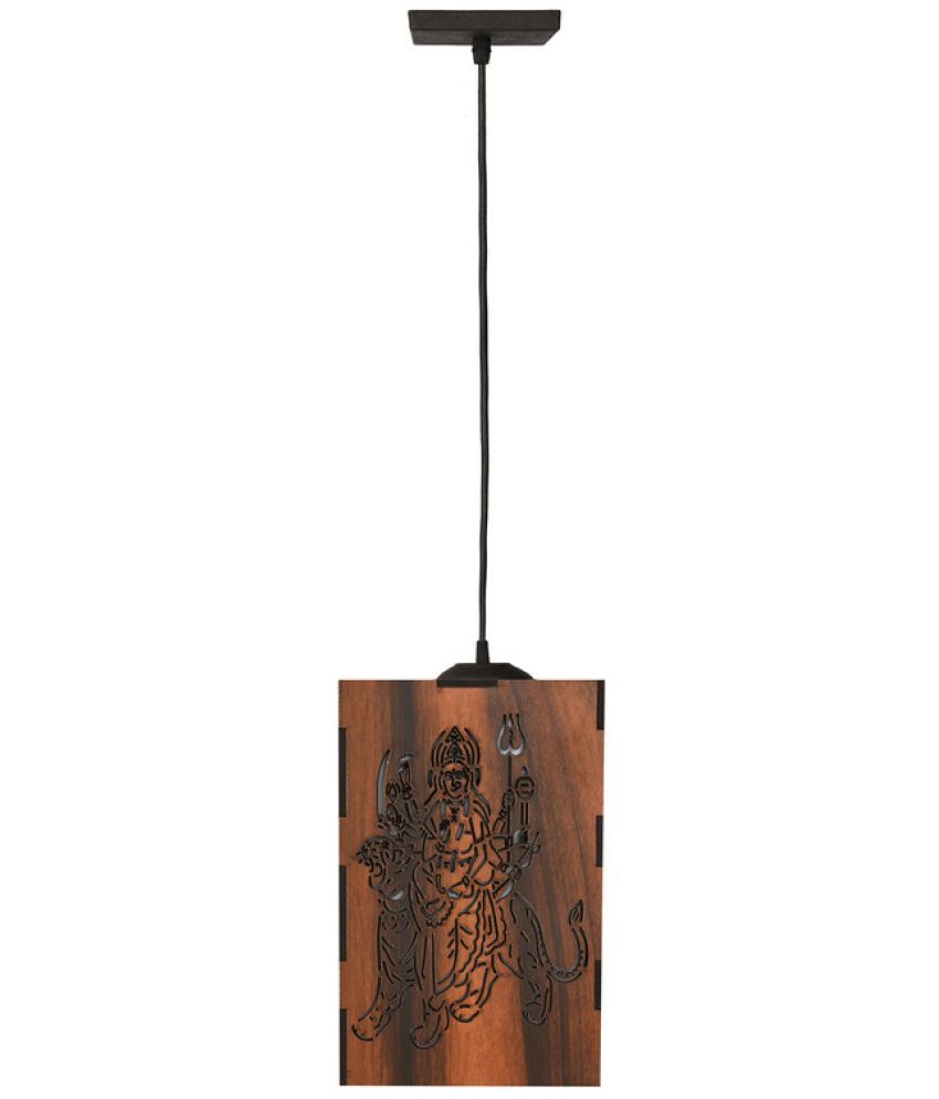     			Somil Wood Hanging Light Pendant Black - Pack of 1