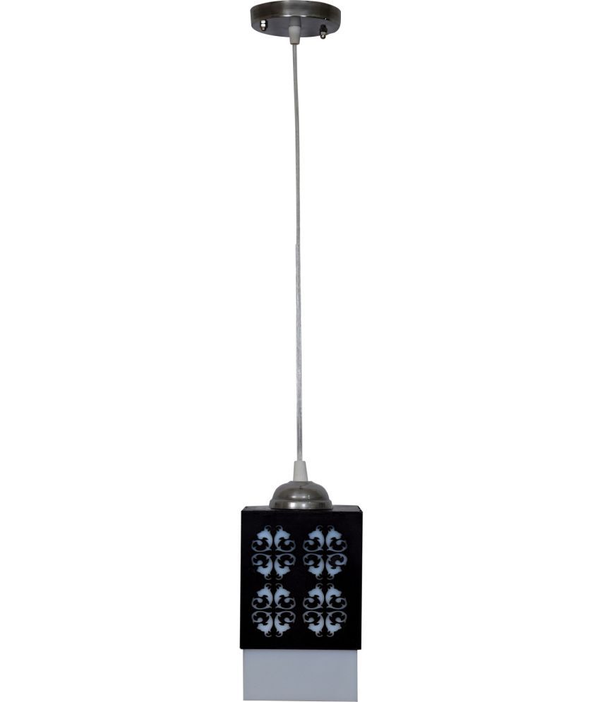     			Somil Wood Hanging Light Pendant Black - Pack of 2