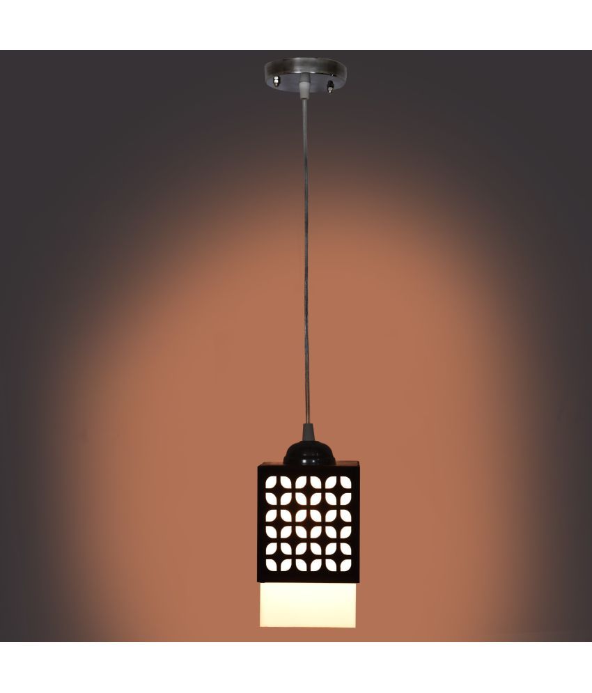     			Somil Wood Hanging Light Pendant Black - Pack of 1