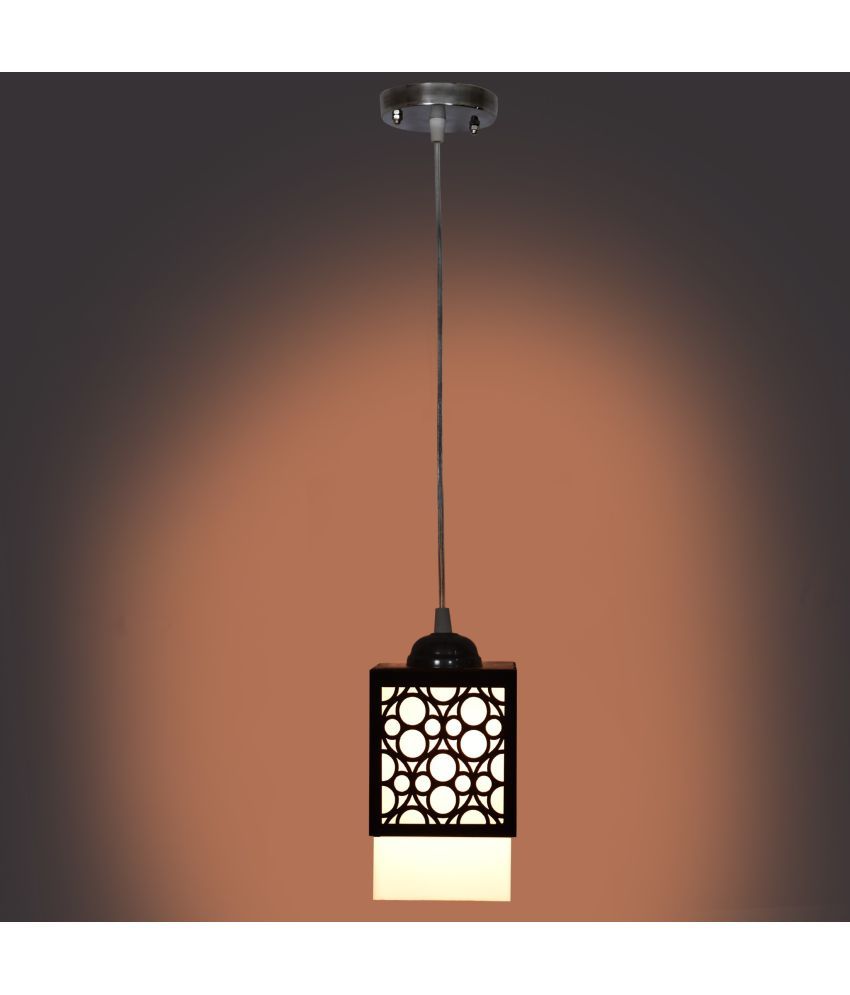     			Somil Wood Hanging Light Pendant Black - Pack of 1