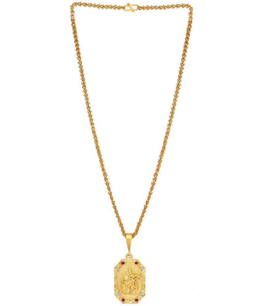     			Thrillz Gold Plated Brass Chain with Pendant ( Pack of 1 )