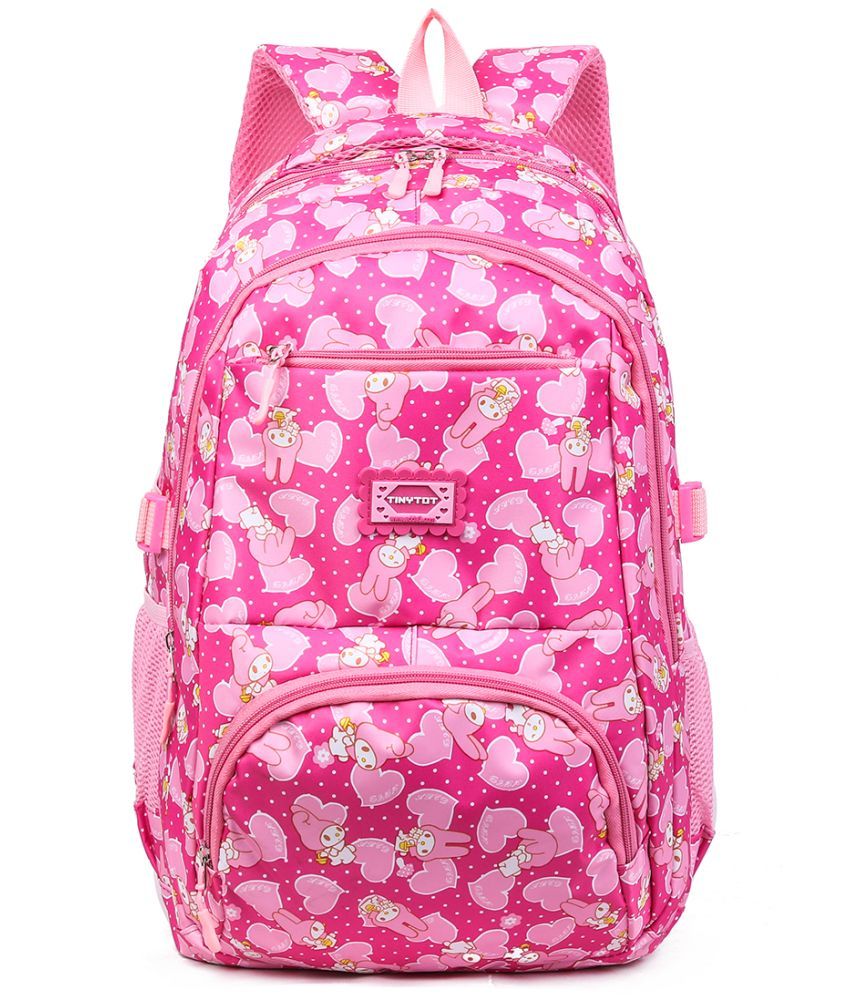     			Tinytot Pink Polyester Backpack For Kids