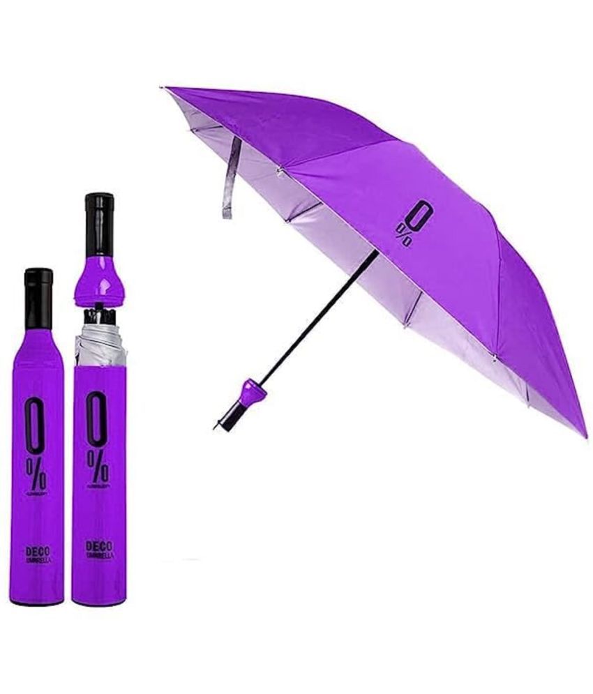     			YESKART Purple 3 Fold Umbrella
