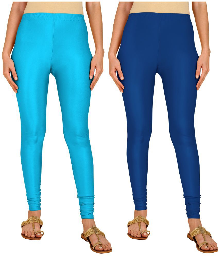     			Colorscube - Navy Blue,Blue Lycra Women's Leggings ( Pack of 2 )