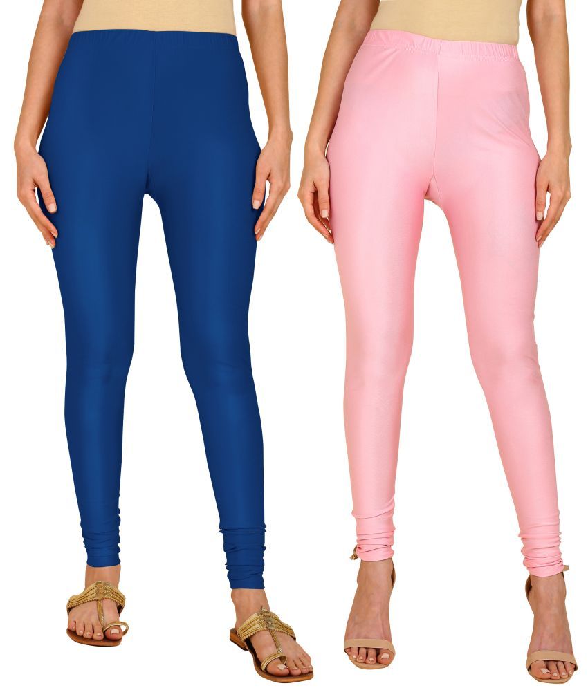     			Colorscube - Pink,Navy Blue Lycra Women's Leggings ( Pack of 2 )