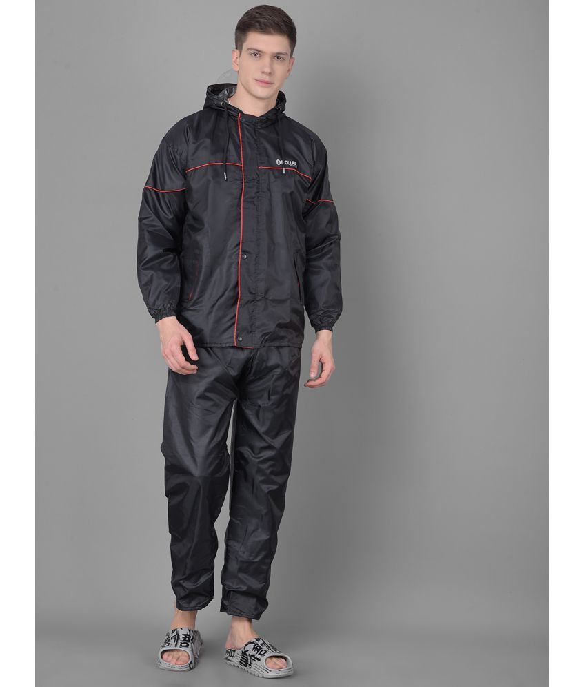     			Dollar Black Polyester Men's Rain Suit ( Pack of 1 )