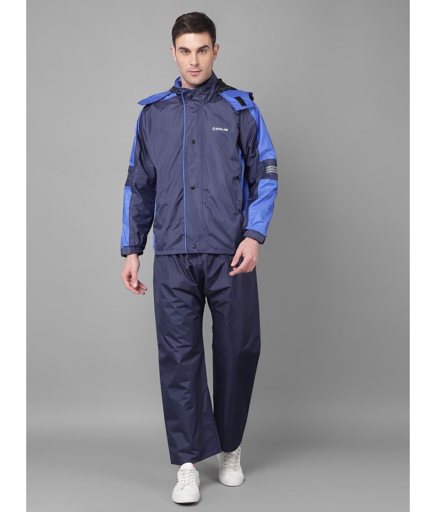     			Dollar Blue Polyester Men's Rain Suit ( Pack of 1 )