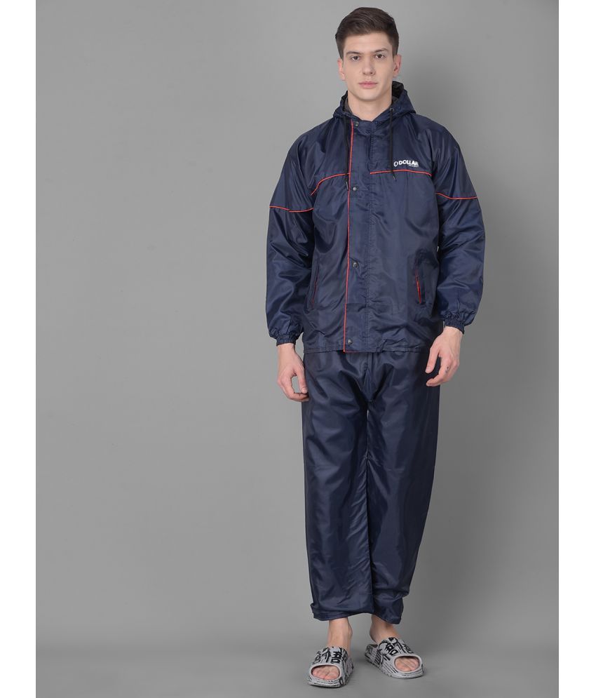     			Dollar Blue Polyester Men's Rain Suit ( Pack of 1 )