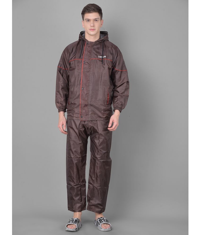     			Dollar Brown Polyester Men's Rain Suit ( Pack of 1 )