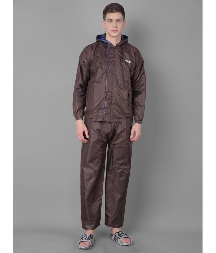     			Dollar Brown Polyester Men's Rain Suit ( Pack of 1 )