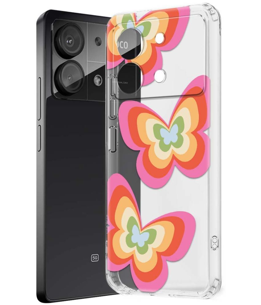     			Fashionury Multicolor Printed Back Cover Silicon Compatible For Poco X6 Neo 5G ( Pack of 1 )