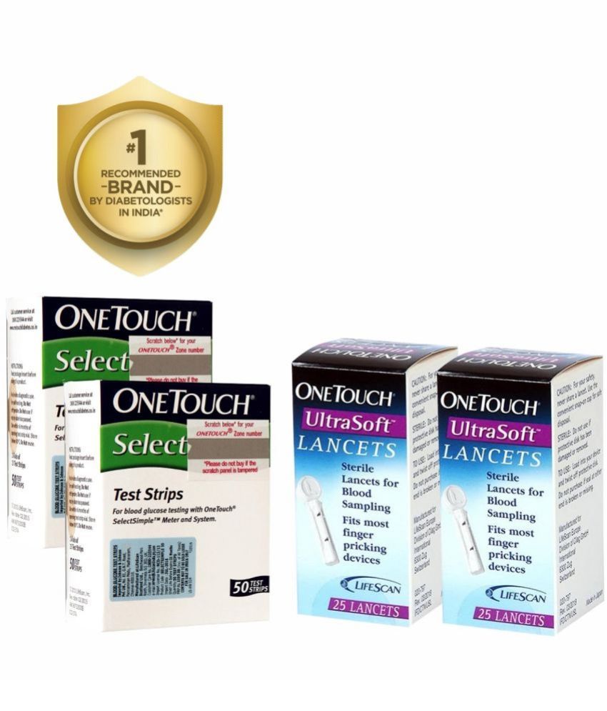     			OneTouch Select Test Strips | Pack of 100 Strips with 50 OneTouch UltraSoft Lancets