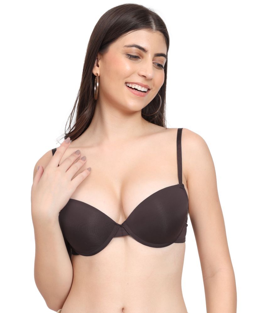     			PARKHA Brown Nylon Heavily Padded Women's Push Up Bra ( Pack of 1 )