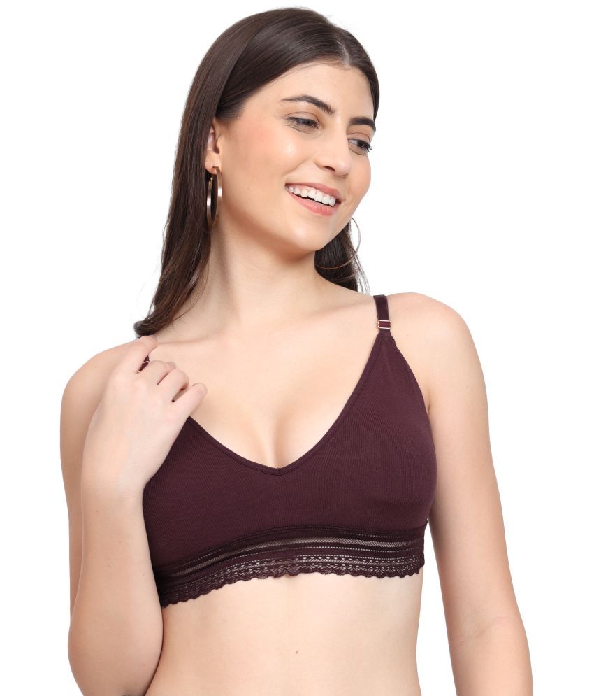     			PARKHA Maroon Nylon Lightly Padded Women's Shaping Bra ( Pack of 1 )