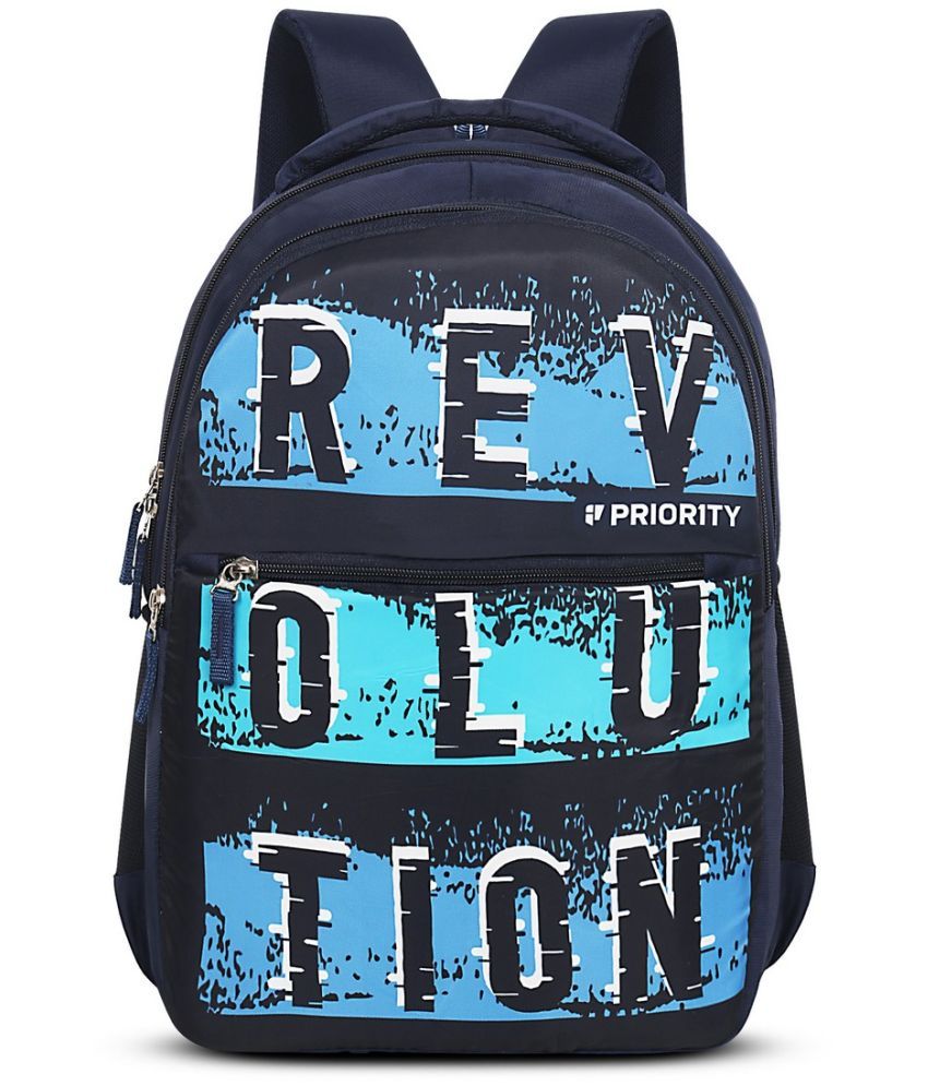     			Priority Blue Polyester Backpack ( 30 Ltrs )