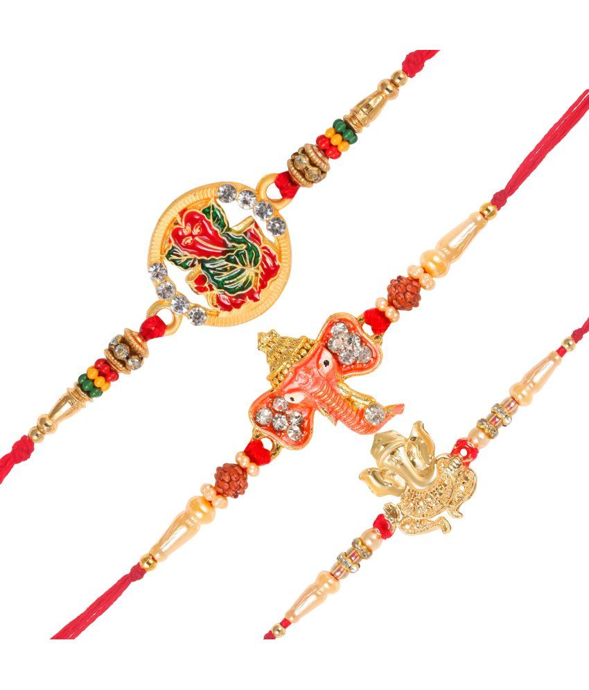     			VIVASTRI Rakhi Set Multicolour Rakhi Collection Pack of 3