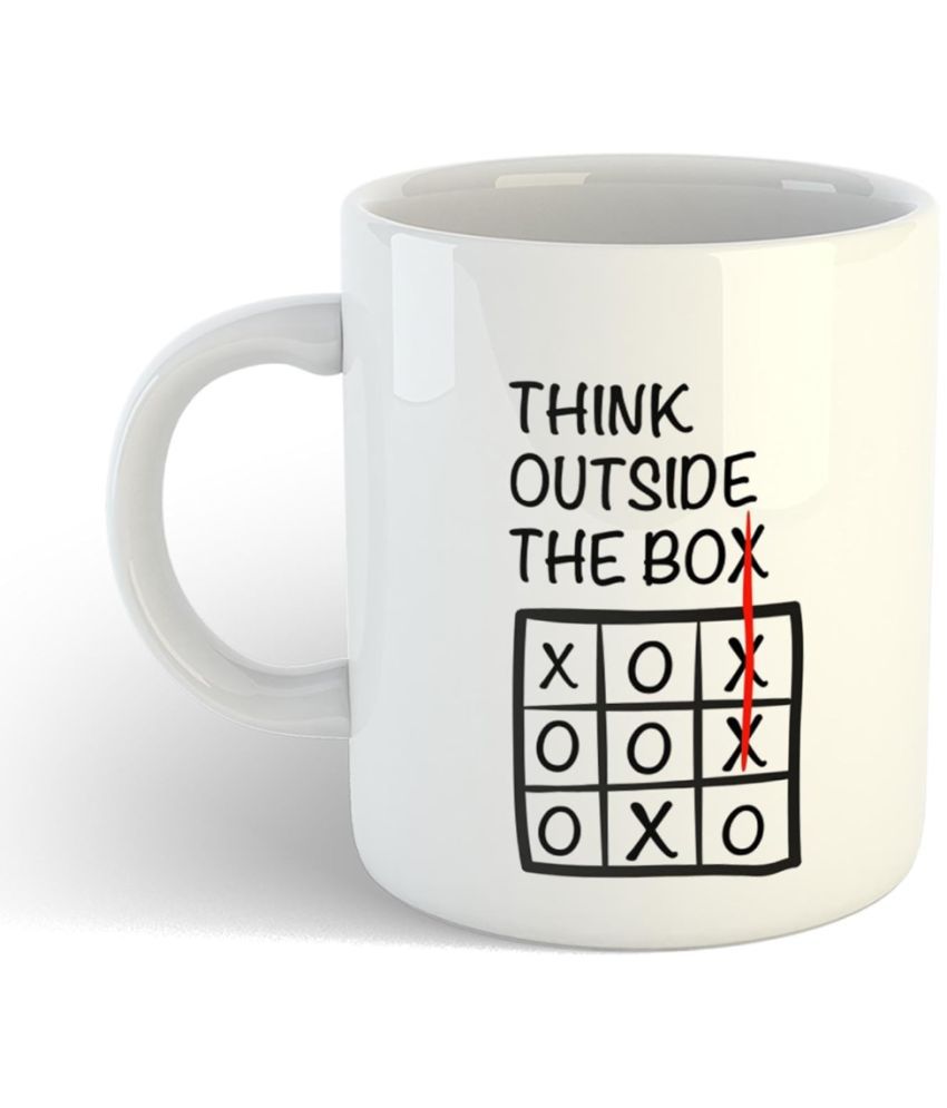     			iKraft Think Out of The Box Graphic Ceramic Coffee Mug 325 mL ( Pack of 1 )