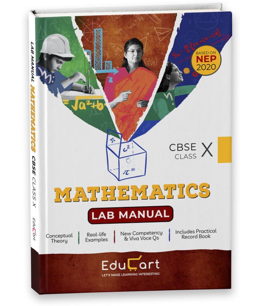     			Educart CBSE Lab Manual Class 10 Mathematics Book for 2024 Exam (Based on NEP 2020)