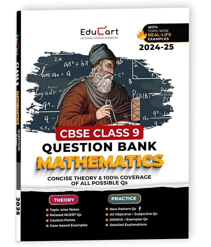     			Educart CBSE Question Bank Class 9 Mathematics 2024-25 (For 2025 Board Exams)