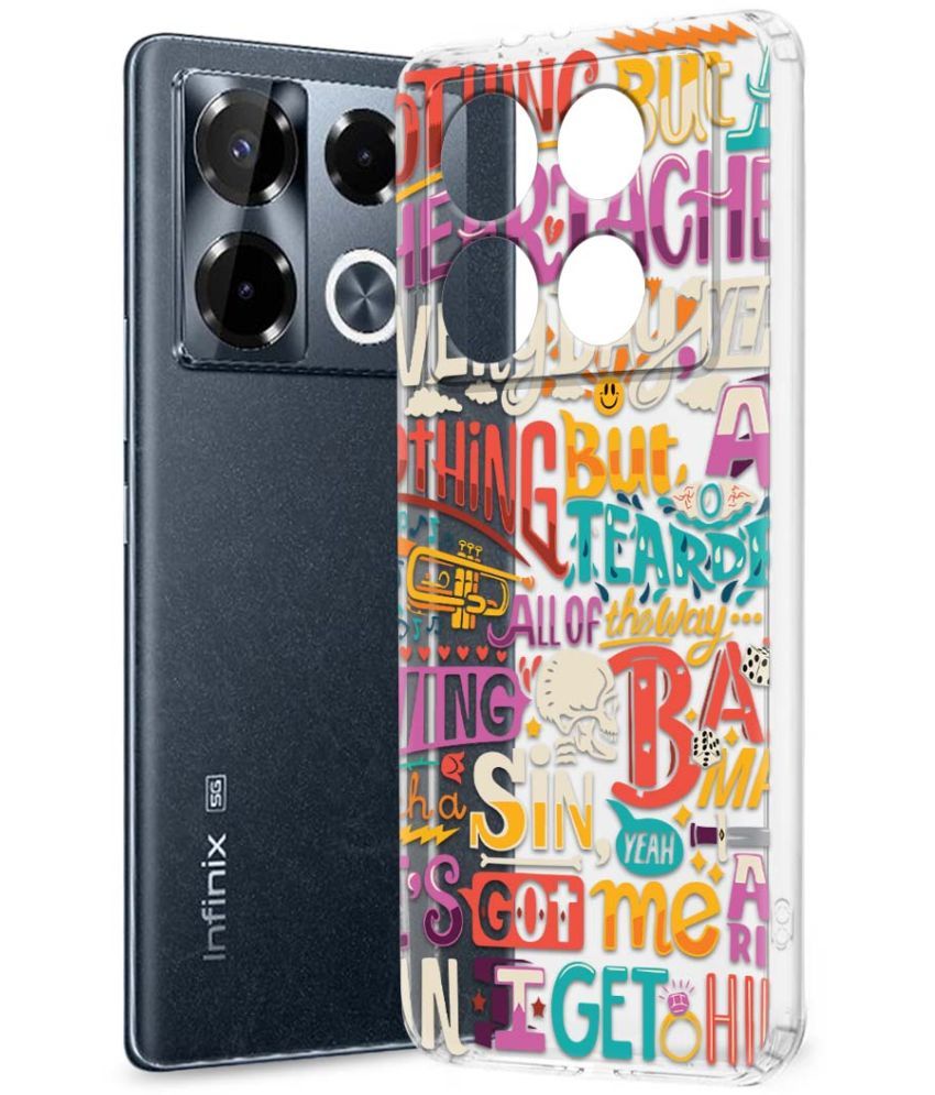     			Fashionury Multicolor Printed Back Cover Silicon Compatible For Infinix Note 40 pro plus 5G ( Pack of 1 )