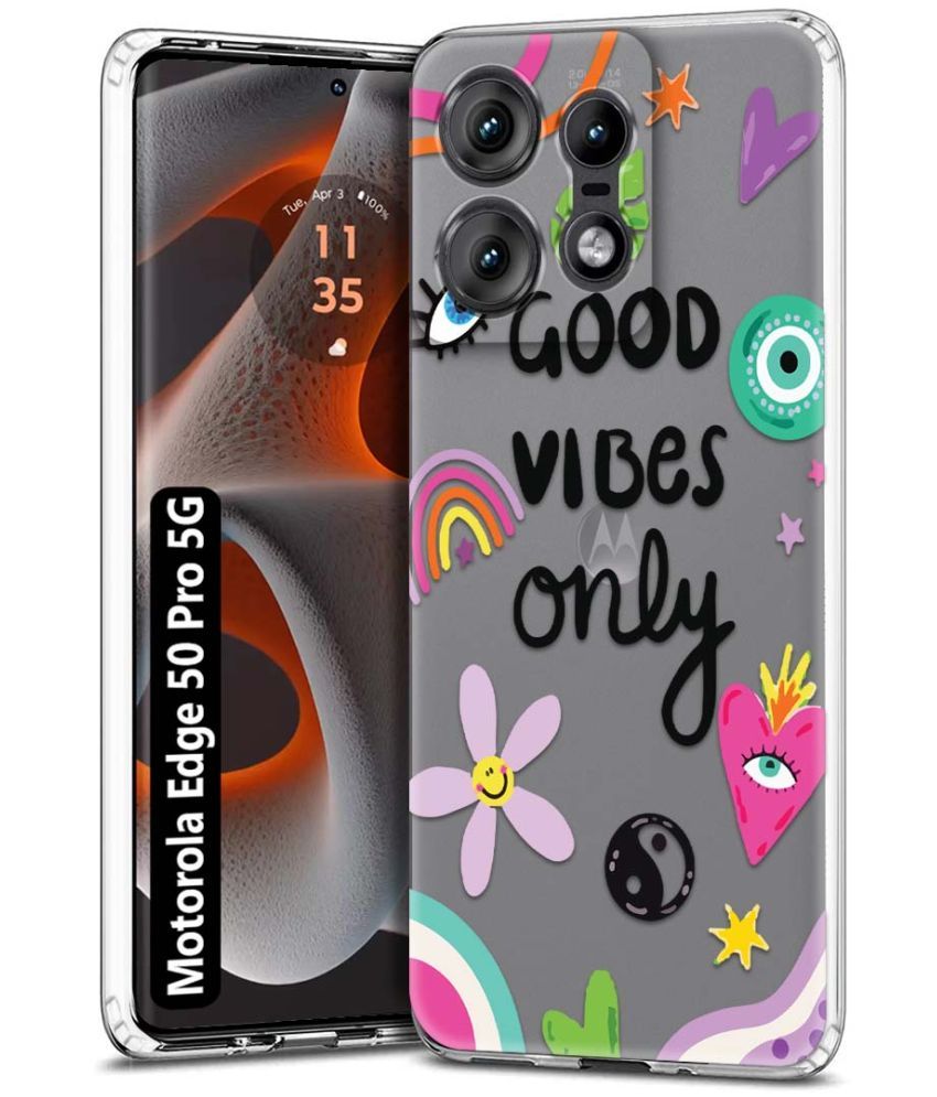     			Fashionury Multicolor Printed Back Cover Silicon Compatible For Motorola Edge 50 Pro 5G ( Pack of 1 )