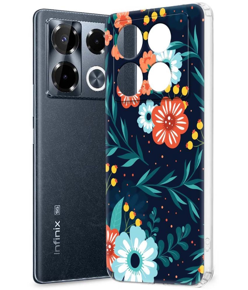     			Fashionury Multicolor Printed Back Cover Silicon Compatible For Infinix Note 40 pro plus 5G ( Pack of 1 )