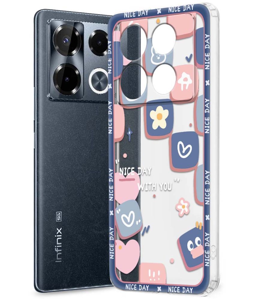     			Fashionury Multicolor Printed Back Cover Silicon Compatible For Infinix Note 40 pro plus 5G ( Pack of 1 )